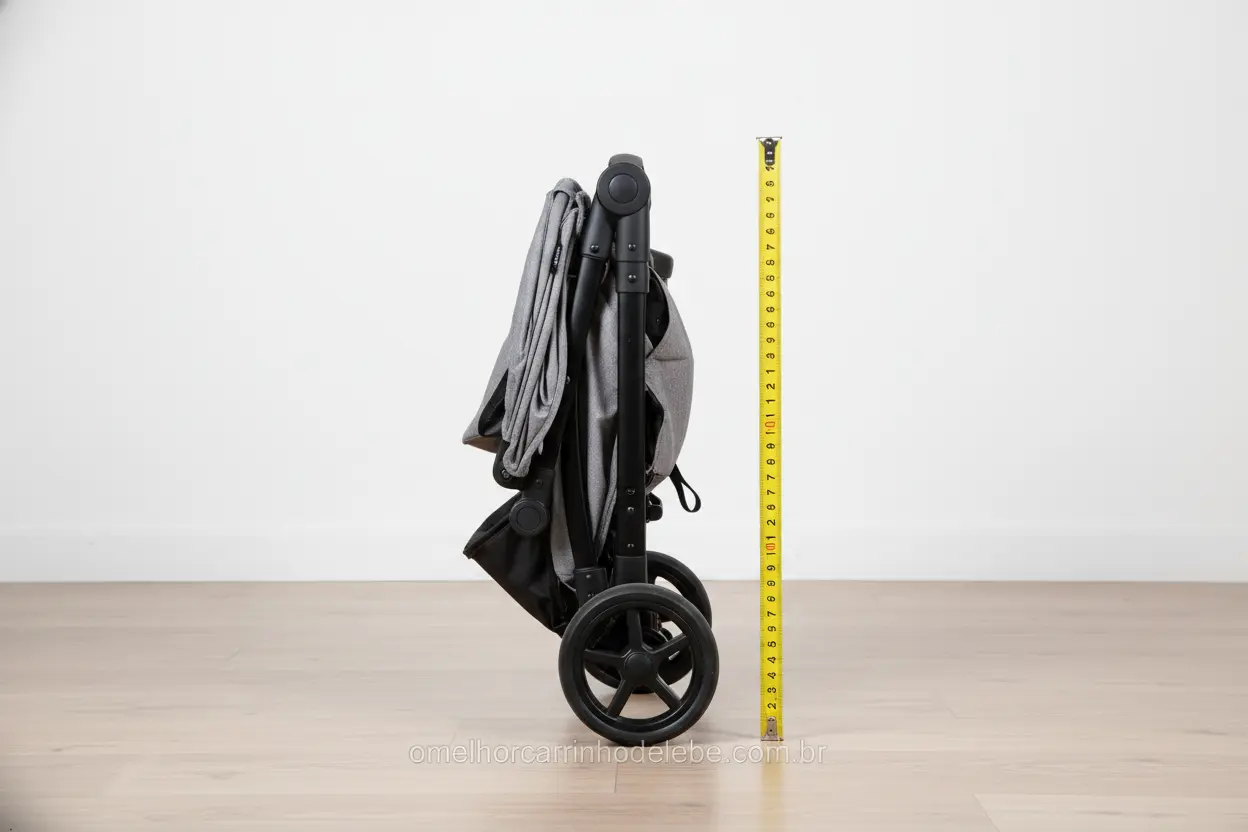 Carrinho de bebê fácil de desmontar e guardar dobrado