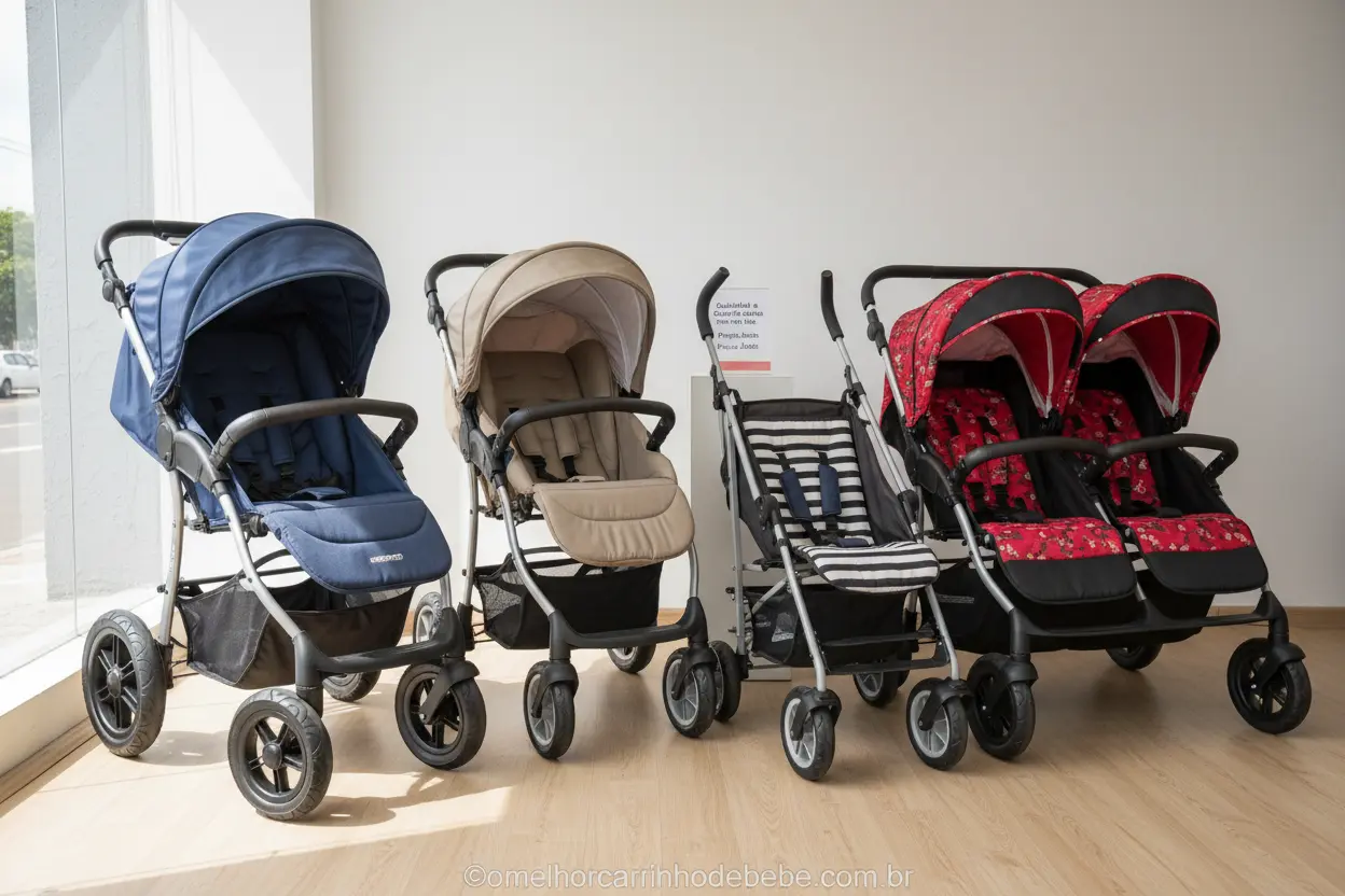 Seleção de carrinhos de bebê com bom custo-benefício para famílias.