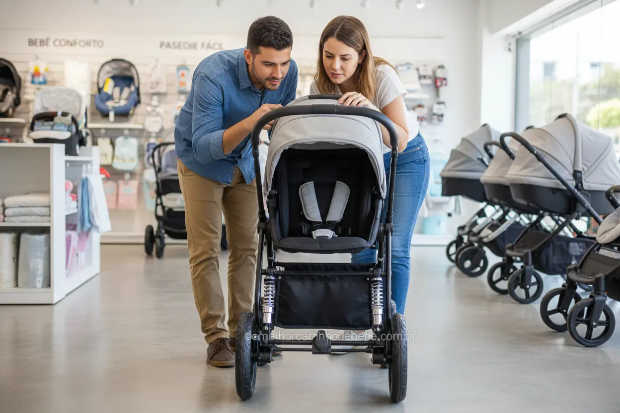 Como escolher carrinho de bebê com amortecedor