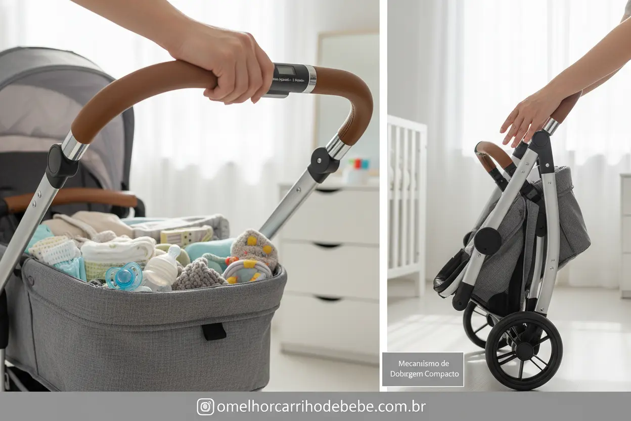 Melhor carrinho de bebê custo benefício com recursos práticos