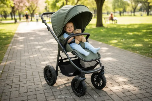 Carrinho de bebê resistente para uso diário em parque